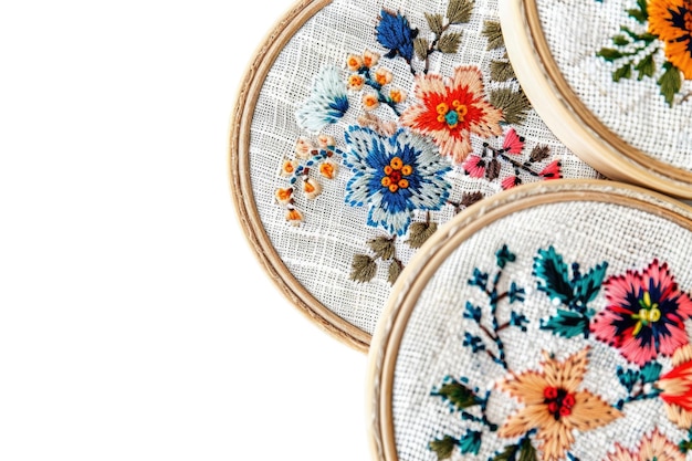 Fragment haftu z kwiatami